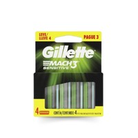 Carga de Aparelho para Barbear Gillette Mach3 Sensitive 4 Unidades Leve Mais Pague Menos