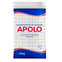 Algodão Facial Quadrado Apolo 100G