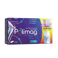 Polimag Colágeno 40Mg 30cps + Politabs Cálcio 60Cps