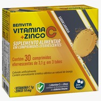 Bemvita Vit C 1G + Zinco 10Cpr Efev